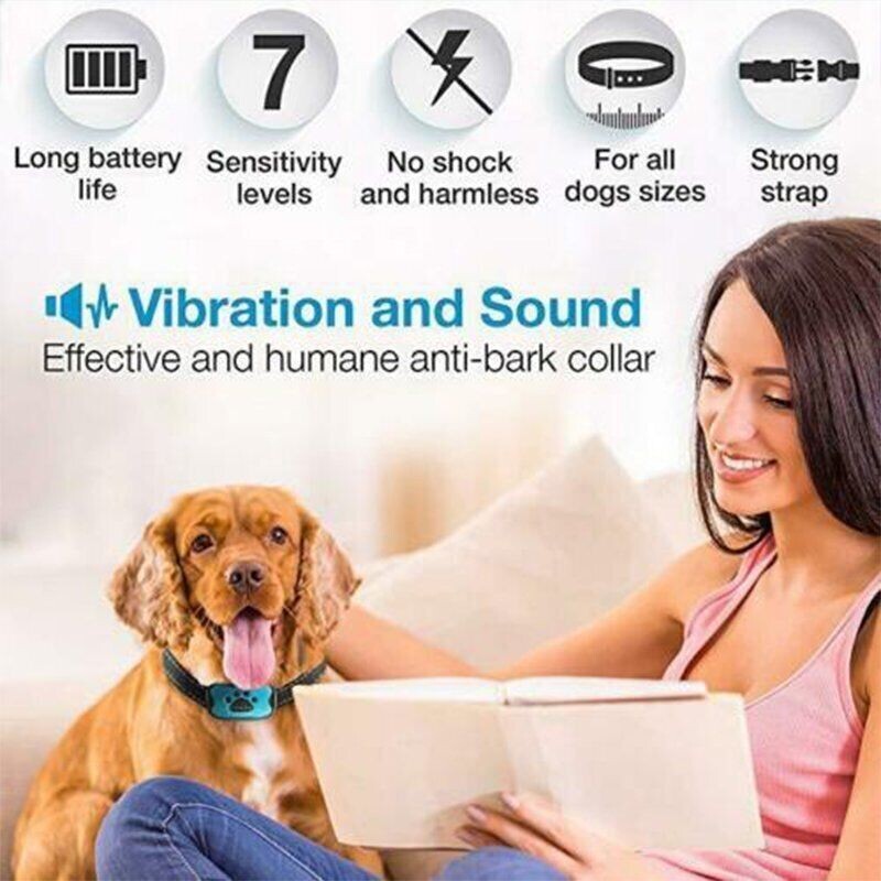 NEW Anti Bell Collar Dogs Parenting Collar Tone Vibration Dogs Pet DE