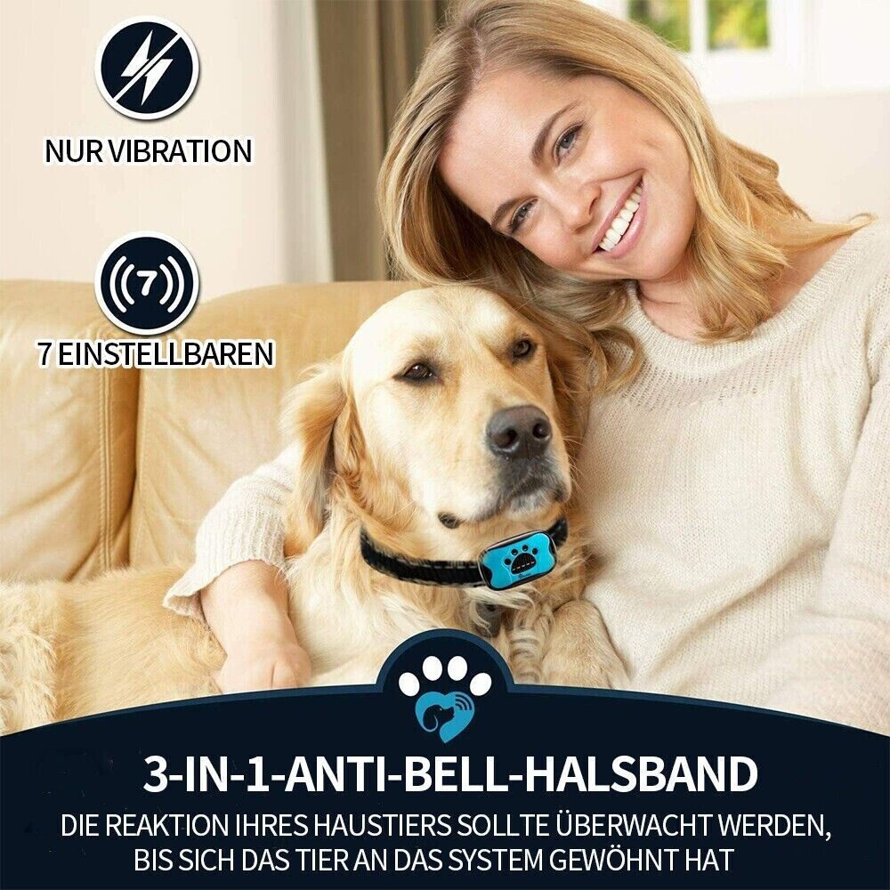 NEW Anti Bell Collar Dogs Parenting Collar Tone Vibration Dogs Pet DE