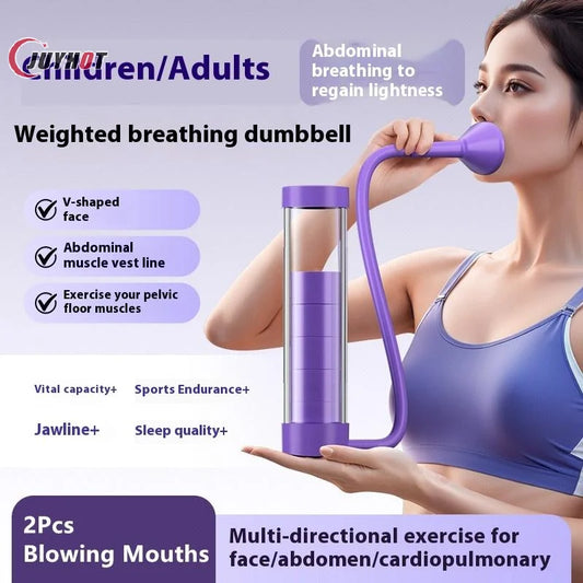 Adjustable Diaphragm Breathing Dumbbell Trainer With Counter Abdominal Muscle Trainer Deep Breathing Exercise Lung Capacity