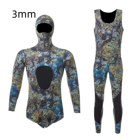 Men's Split Hooded Cold-Proof Surfing Diving Suit