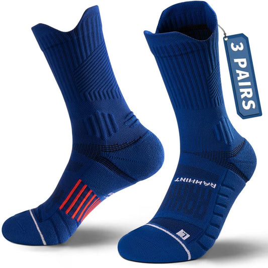 Rahhint Coolmax 3 Pack Kompressions Laufsocken Herren Damen Anti-Blasen-socken Running Socks Sportsocken mit TAB-Design, Kompressionszone, Belüftungsnetz und Fußgewölbeunterstützung