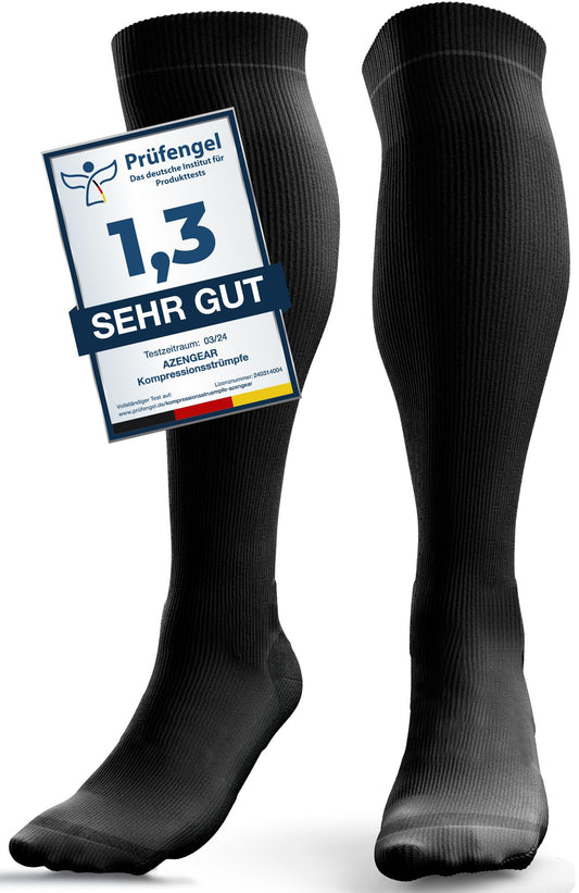 aZengear Kompressionsstrümpfe für Damen Herren (20-30 mmHg Klasse 2) Stützstrümpfe Medizinisch Kompressionssocken Waden Kompression für Laufen Reise Flug Sport Schwangerschaft (XXL)