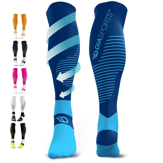 Diasports Kompressionsstrümpfe Herren & Damen - Neue Kompressionssocken mit 3D-Technologie - Stützstrümpfe fürs Laufen - Compression Socks