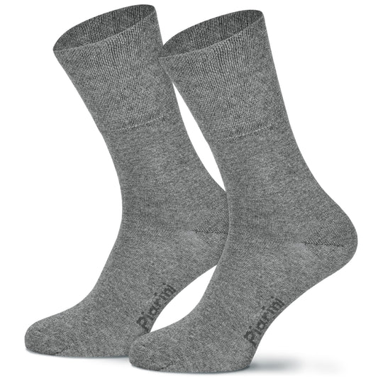 Piarini 3 Paar herrensocken ohne gummibund 43 46 grau Diabetikersocken herren extra weit socken ohne naht an den zehen geeignet für diabetiker weiter bund venenfreundlich für geschwollene Füße