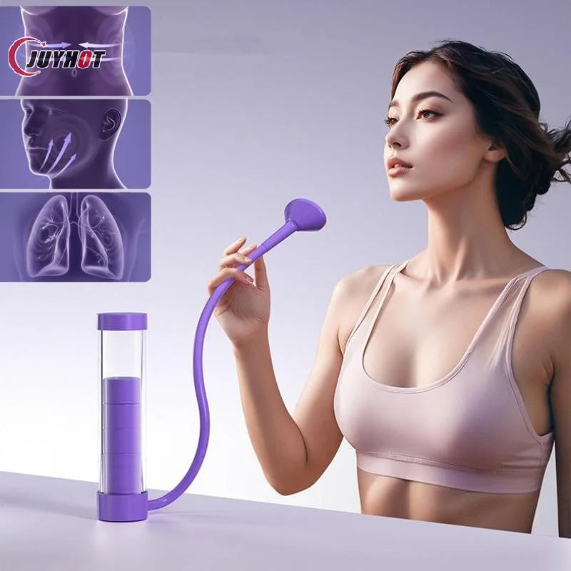 Adjustable Diaphragm Breathing Dumbbell Trainer With Counter Abdominal Muscle Trainer Deep Breathing Exercise Lung Capacity