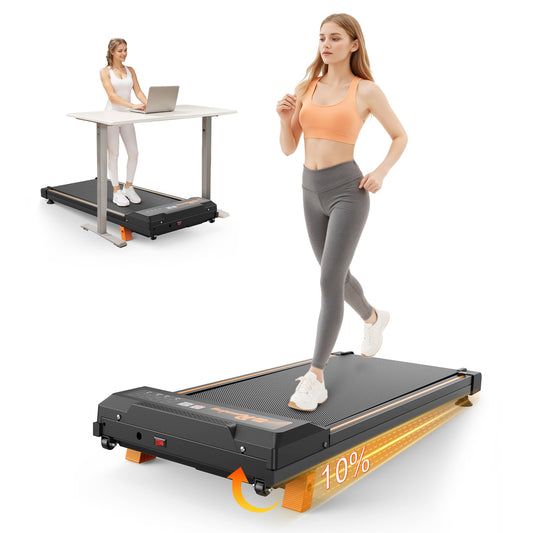 Walking Pad Treadmill For Home - Home Office Treadmills Under Desk Desk Treadmill Pad Quiet Portable Compact Treadmill Small Mini Treadmill LED Display Remote Control Treadmill Weight Of 120KG